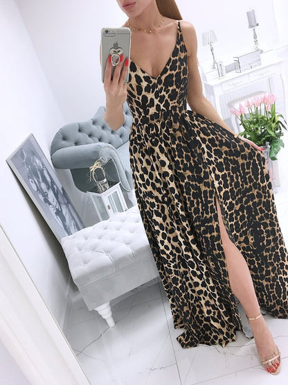 Summer Fashion Print Dress Mopping Dress - Maxi Dresses - INS | Online Fashion Free Shipping Clothing, Dresses, Tops, Shoes - 14/05/2021 - 140521 - Color_Leopard