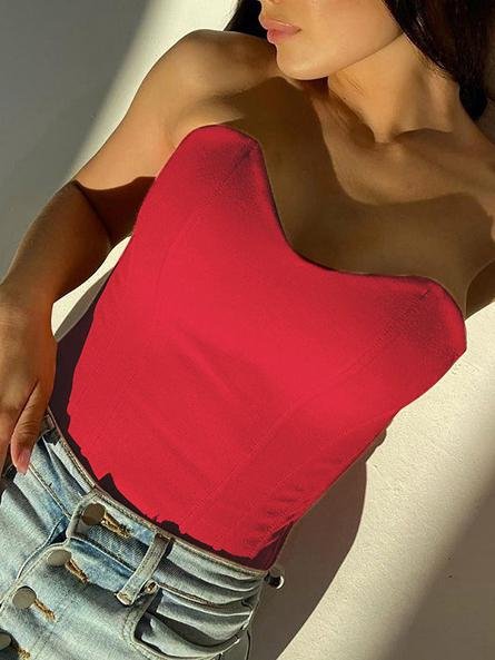 Summer New Solid Waistcoat Chest Wrap Vest - Tank Tops - INS | Online Fashion Free Shipping Clothing, Dresses, Tops, Shoes - 10-20 - 24/06/2021 - color-black