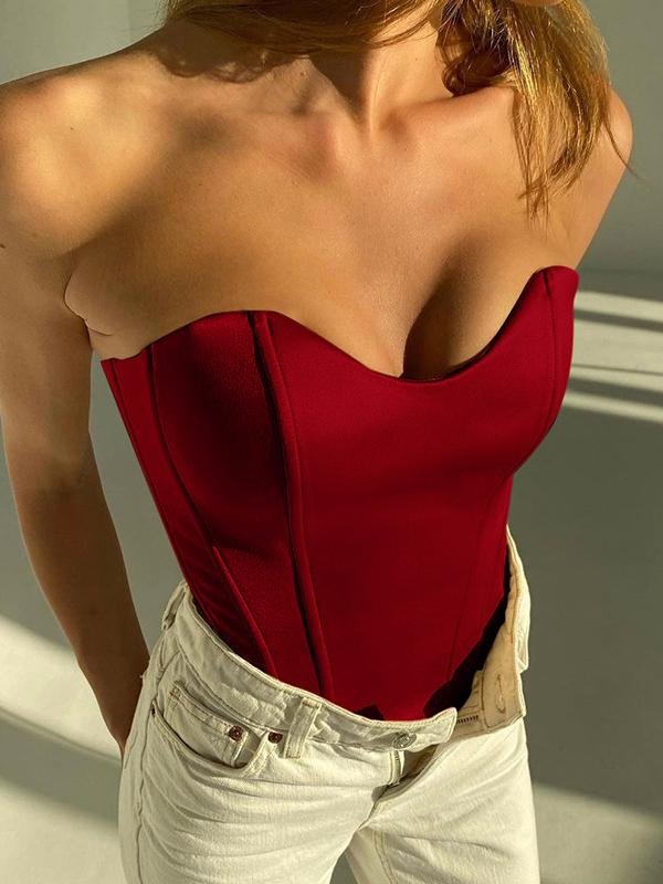 Summer New Solid Waistcoat Chest Wrap Vest - Tank Tops - INS | Online Fashion Free Shipping Clothing, Dresses, Tops, Shoes - 10-20 - 24/06/2021 - color-black