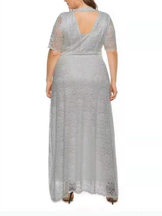 Summer Plus Size Lace Hollow Maxi Dress - Maxi Dresses - INS | Online Fashion Free Shipping Clothing, Dresses, Tops, Shoes - 14/05/2021 - 140521 - Color_Black