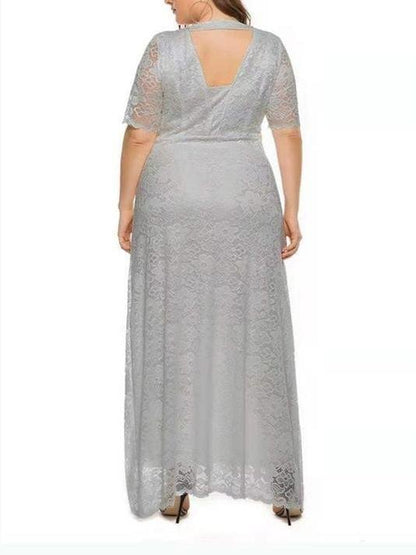 Summer Plus Size Lace Hollow Maxi Dress - Maxi Dresses - INS | Online Fashion Free Shipping Clothing, Dresses, Tops, Shoes - 14/05/2021 - 140521 - Color_Black