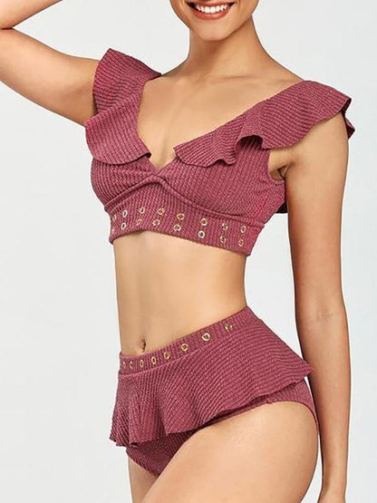 Summer Ruffled Style Bubble Swimsuit - Swimsuits - INS | Online Fashion Free Shipping Clothing, Dresses, Tops, Shoes - 06/04/2021 - AMZ - L
