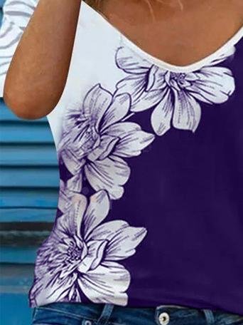 Summer Short-sleeved Printed V-neck Top - T-Shirts - INS | Online Fashion Free Shipping Clothing, Dresses, Tops, Shoes - 10-20 - 28/06/2021 - color-black