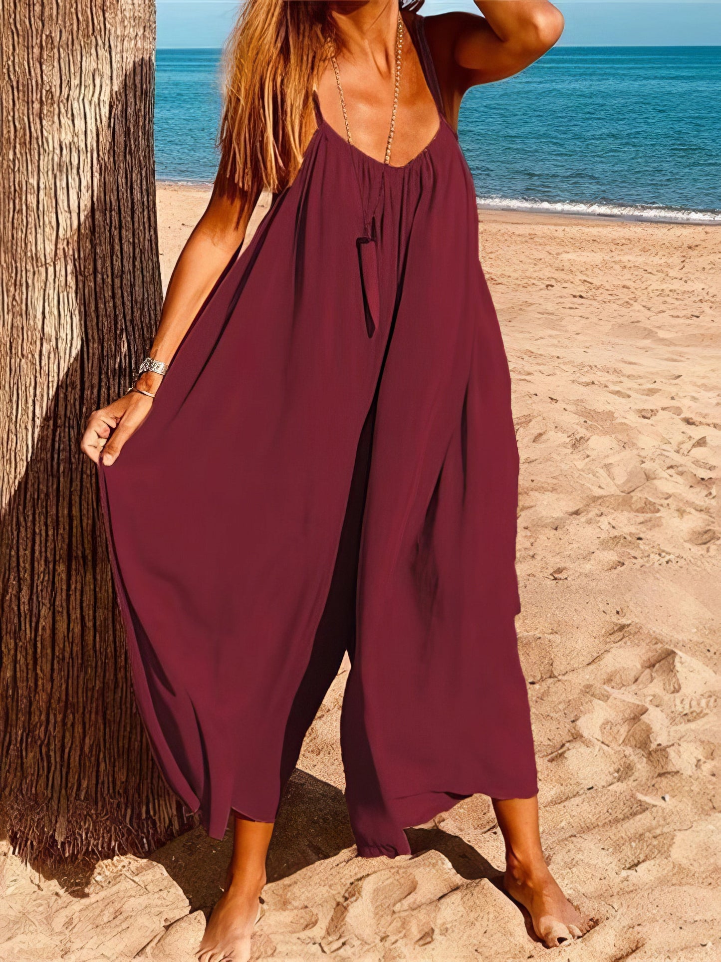 Jumpsuits - Summer Sleeveless Loose Leisure Cool One-Piece Suspenders - MsDressly