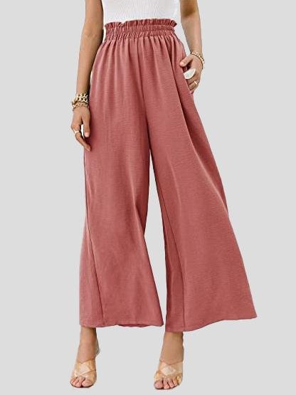 Summer Solid High-waist Nine-point Soft Wide-leg Pants - Pants - INS | Online Fashion Free Shipping Clothing, Dresses, Tops, Shoes - 17/07/2021 - 20-30 - BOT2107171113