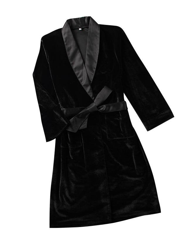 Super Soft Hooded Mini Robe In Black - Robes - INS | Online Fashion Free Shipping Clothing, Dresses, Tops, Shoes - 03/02/2021 - Black - Color_Black