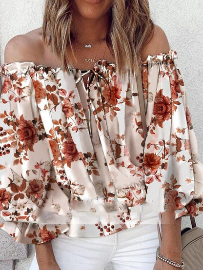 Temperament Chiffon Print Collar Loose Blouses - Blouses - INS | Online Fashion Free Shipping Clothing, Dresses, Tops, Shoes - 20-30 - 23/07/2021 - BLO2107231260