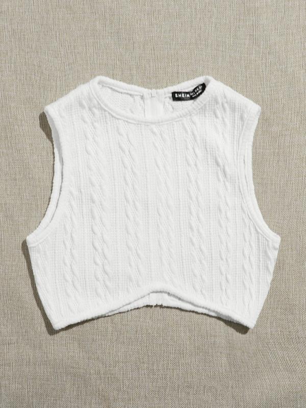 Textured Knit Crop Tank Top - INS | Online Fashion Free Shipping Clothing, Dresses, Tops, Shoes