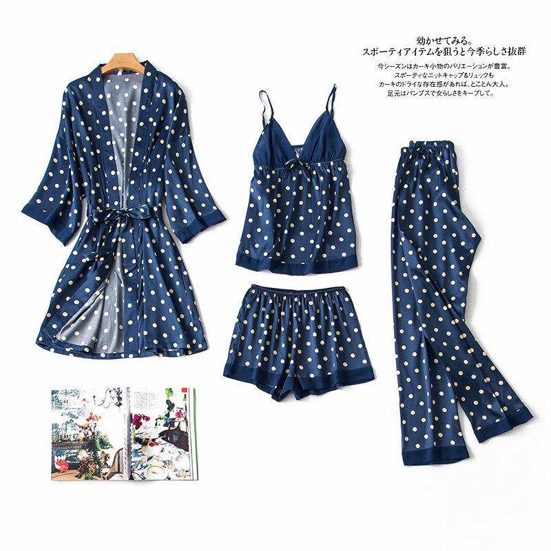 The Cloud 9 Silky Robe - Robes - INS | Online Fashion Free Shipping Clothing, Dresses, Tops, Shoes - 03/03/2021 - Blue - Color_Blue