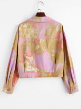 Tie Dye Button Up Cargo Jacket - INS | Online Fashion Free Shipping Clothing, Dresses, Tops, Shoes