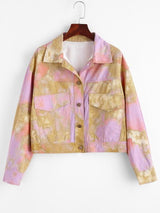 Tie Dye Button Up Cargo Jacket - INS | Online Fashion Free Shipping Clothing, Dresses, Tops, Shoes