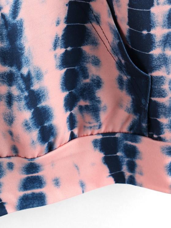 Tie Dye Drawstring Kangaroo Pocket Hoodie - INS | Online Fashion Free Shipping Clothing, Dresses, Tops, Shoes