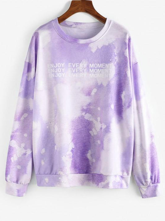 Tie Dye Letter Graphic Oversize Sweatshirt - INS | Online Fashion Free Shipping Clothing, Dresses, Tops, Shoes