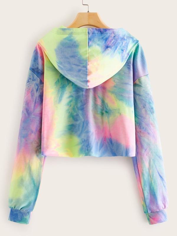 Tie Dye & Letter Print Hoodie - INS | Online Fashion Free Shipping Clothing, Dresses, Tops, Shoes