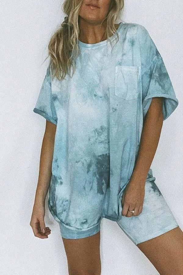 Tie Dye Nautical T-shirt & Pants Suit - INS | Online Fashion Free Shipping Clothing, Dresses, Tops, Shoes