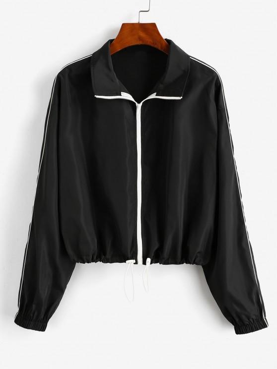 Toggle Drawstring Zip Up Windbreaker Jacket - INS | Online Fashion Free Shipping Clothing, Dresses, Tops, Shoes