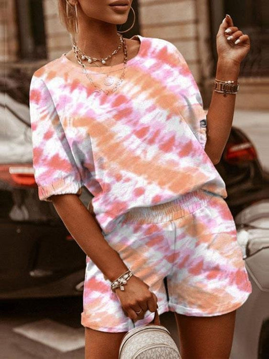 Two-Piece Leisure Tie-Dye Printing Loungewear - Sets - INS | Online Fashion Free Shipping Clothing, Dresses, Tops, Shoes - 16/07/2021 - 20-30 - Bottom