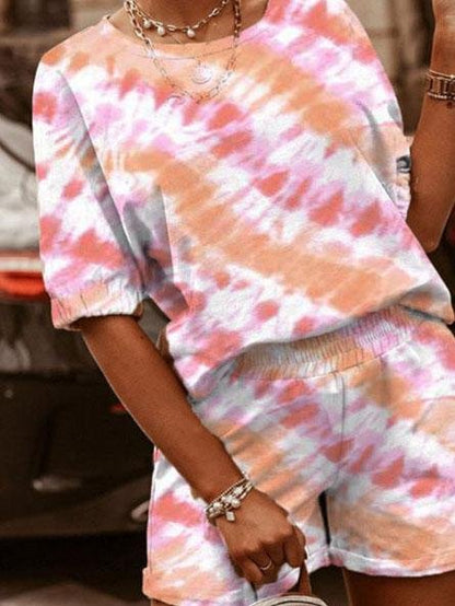 Two-Piece Leisure Tie-Dye Printing Loungewear - Sets - INS | Online Fashion Free Shipping Clothing, Dresses, Tops, Shoes - 16/07/2021 - 20-30 - Bottom