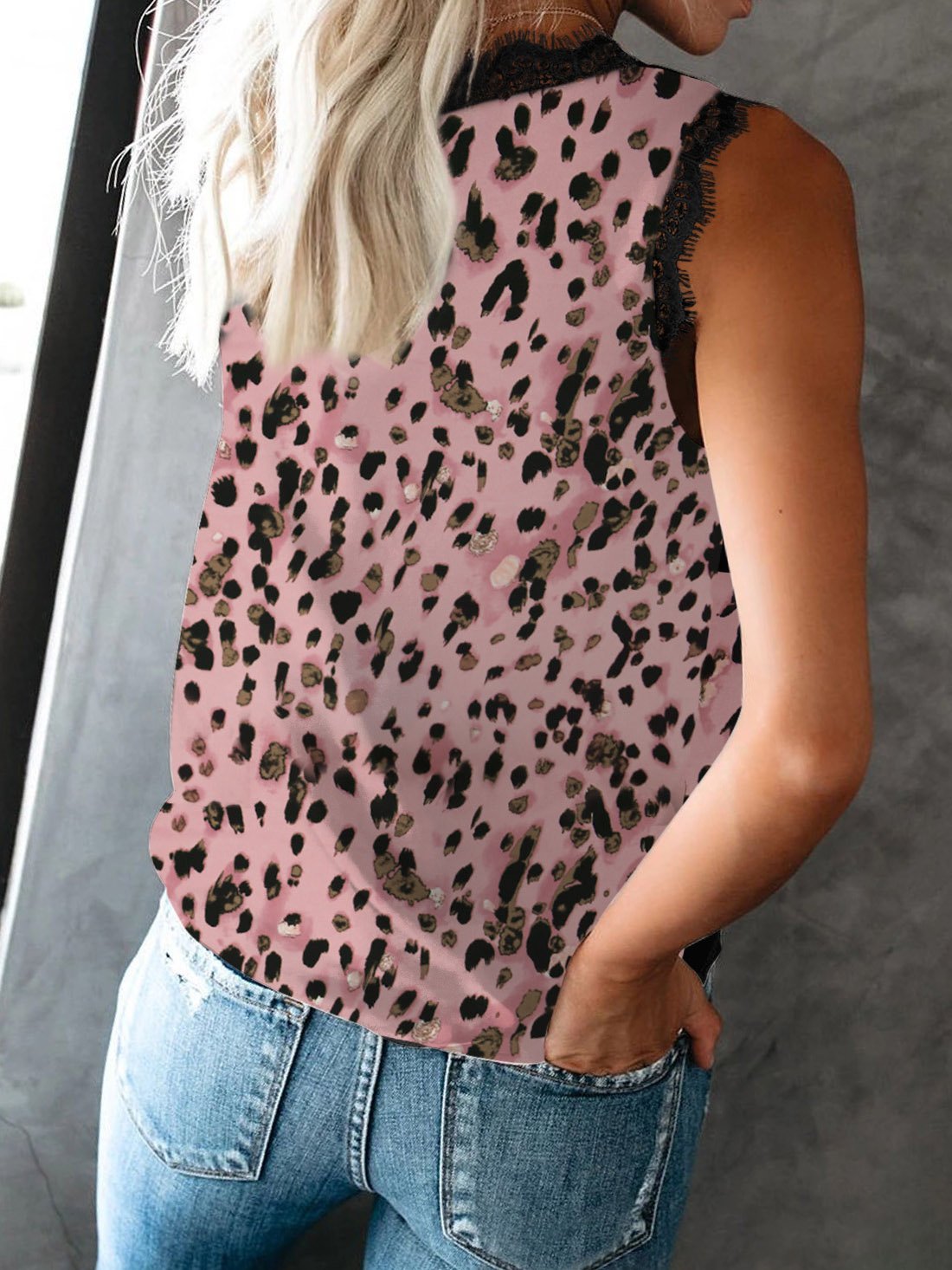 V-Neck Sleeveless Leopard Print Tank Tops - Tank Tops - INS | Online Fashion Free Shipping Clothing, Dresses, Tops, Shoes - 10-20 - 22/07/2021 - Category_Tank Tops