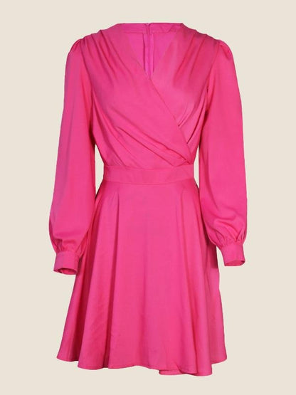 V-neck Solid Elegant Dress - Mini Dresses - INS | Online Fashion Free Shipping Clothing, Dresses, Tops, Shoes - 17/06/2021 - 30-40 - color-black