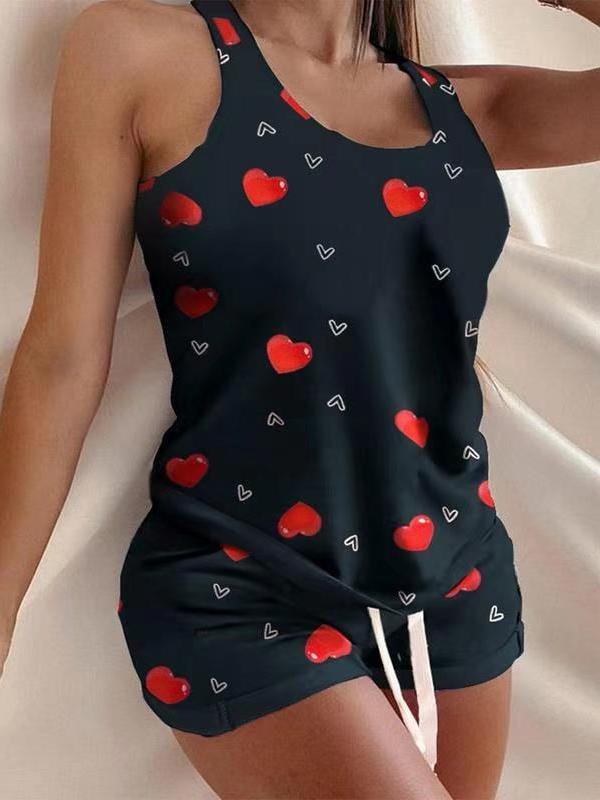 Vest Shorts Printed Color Matching Casual Suit - Sets - INS | Online Fashion Free Shipping Clothing, Dresses, Tops, Shoes - 11/06/2021 - Bottom - Category_Sets