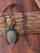 Vintage leaf necklace - LuckyFash™