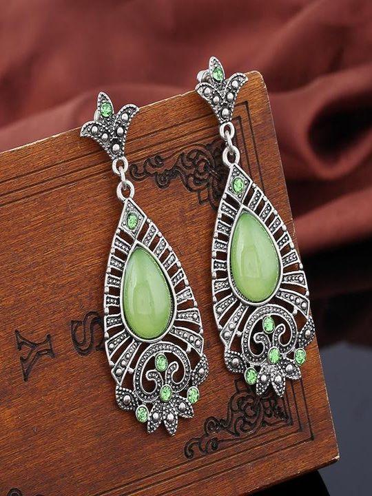 Vintage opal water drop hollow earrings - LuckyFash™