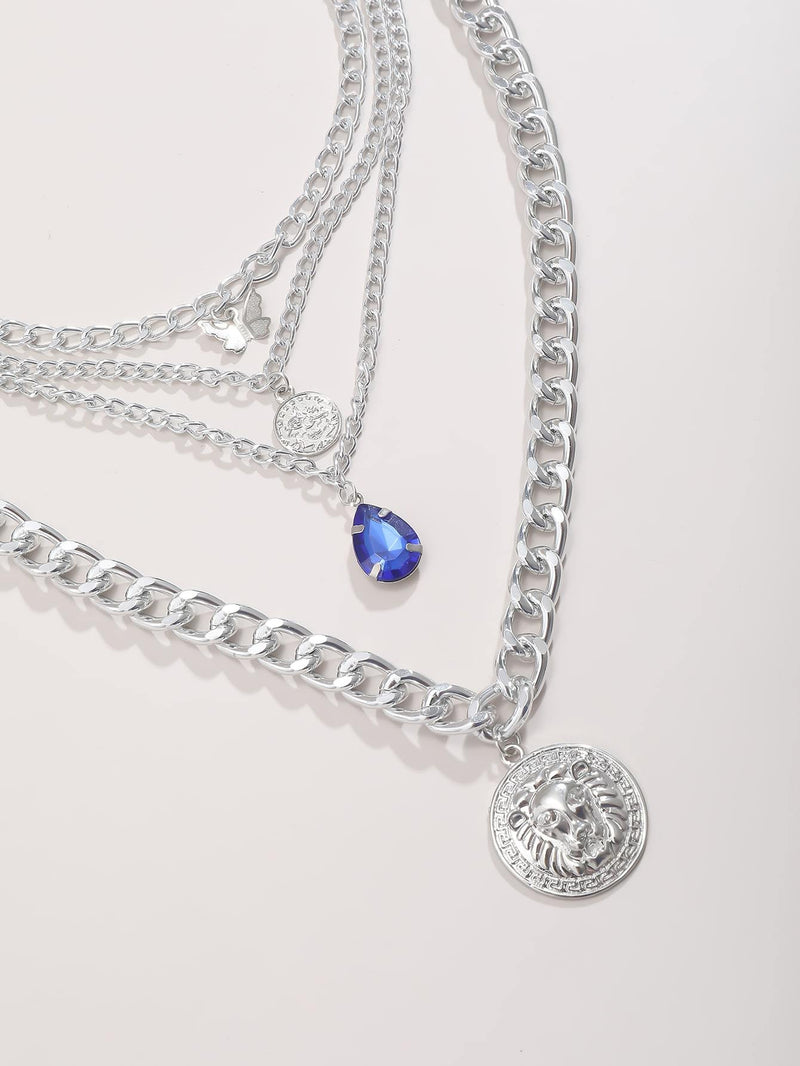 Water Drop Gemstone Layered Necklace - LuckyFash™