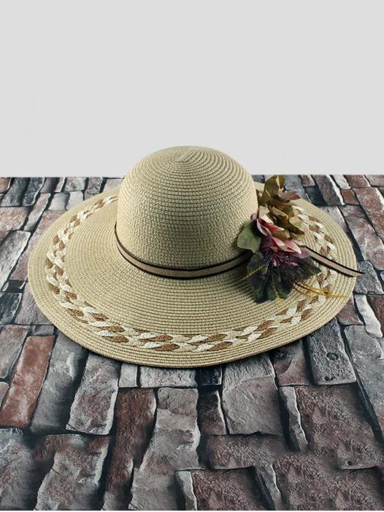 Wide Brimmed Flowers Straw Hat - INS | Online Fashion Free Shipping Clothing, Dresses, Tops, Shoes