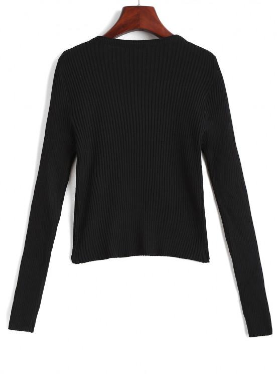 Wide Rib Half Zip Fitted Knitwear - INS | Online Fashion Free Shipping Clothing, Dresses, Tops, Shoes