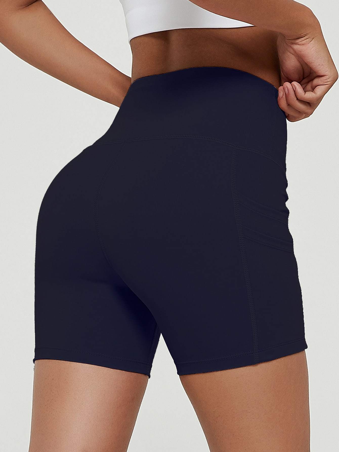 Wide Waistband Sports Biker Shorts - INS | Online Fashion Free Shipping Clothing, Dresses, Tops, Shoes