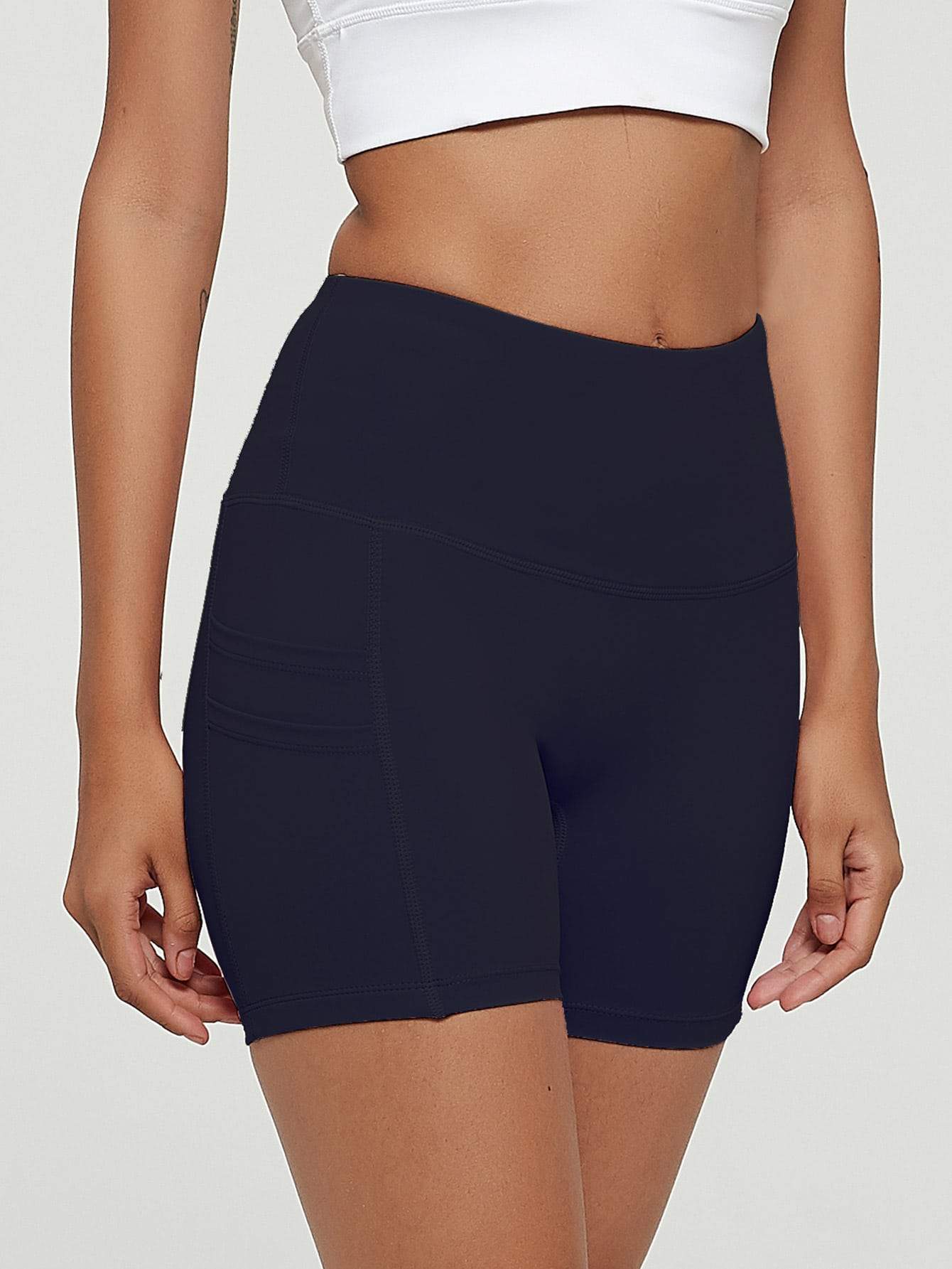 Wide Waistband Sports Biker Shorts - INS | Online Fashion Free Shipping Clothing, Dresses, Tops, Shoes