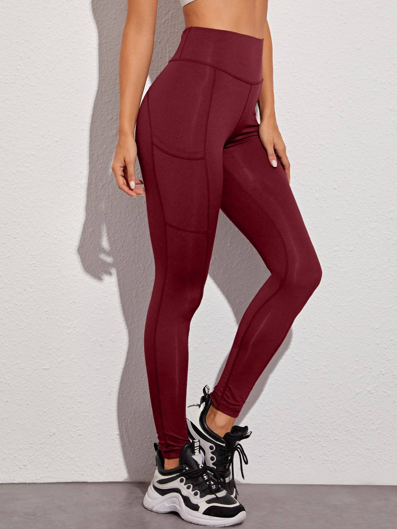 Wide Waistband Sports Leggings With Phone Pocket - INS | Online Fashion Free Shipping Clothing, Dresses, Tops, Shoes