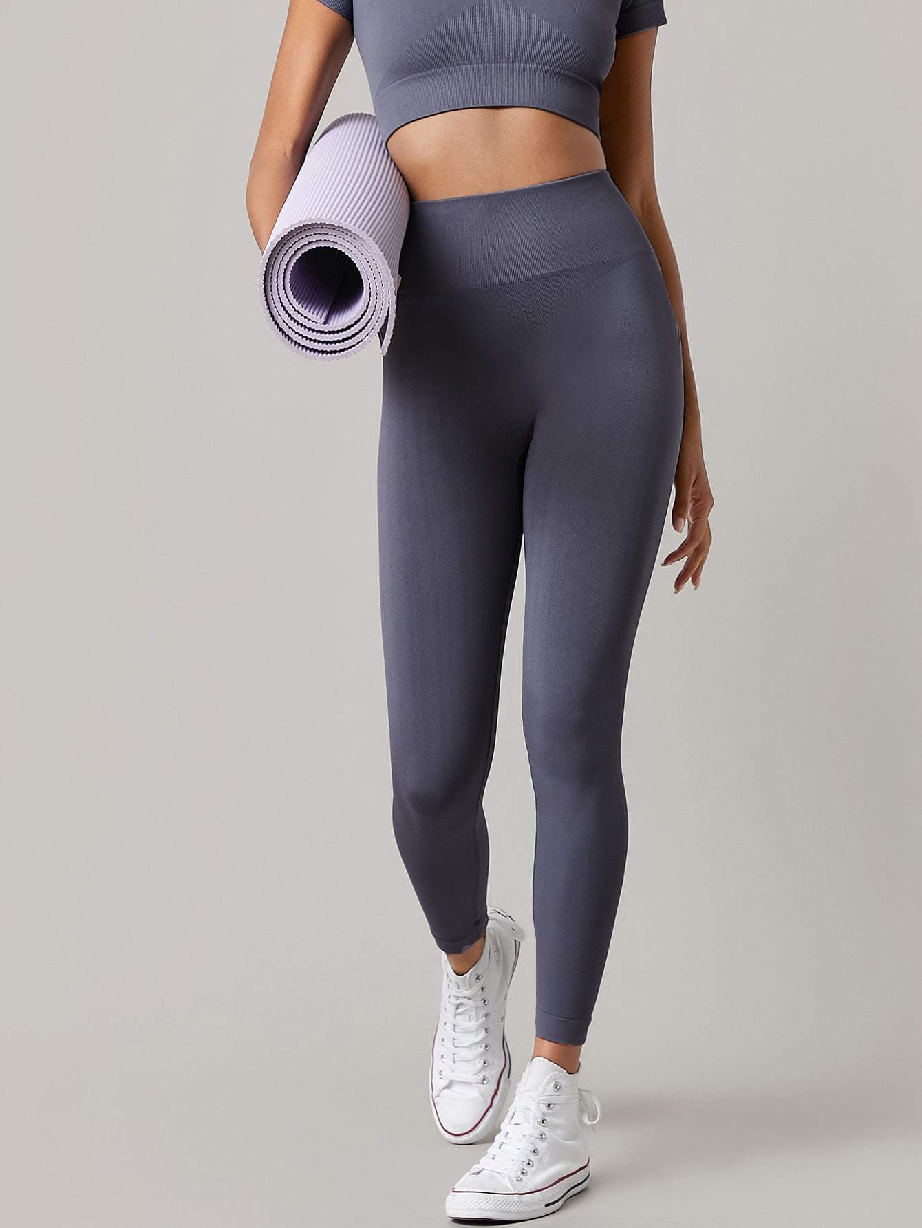 Wideband Waist Crop Sports Leggings - INS | Online Fashion Free Shipping Clothing, Dresses, Tops, Shoes