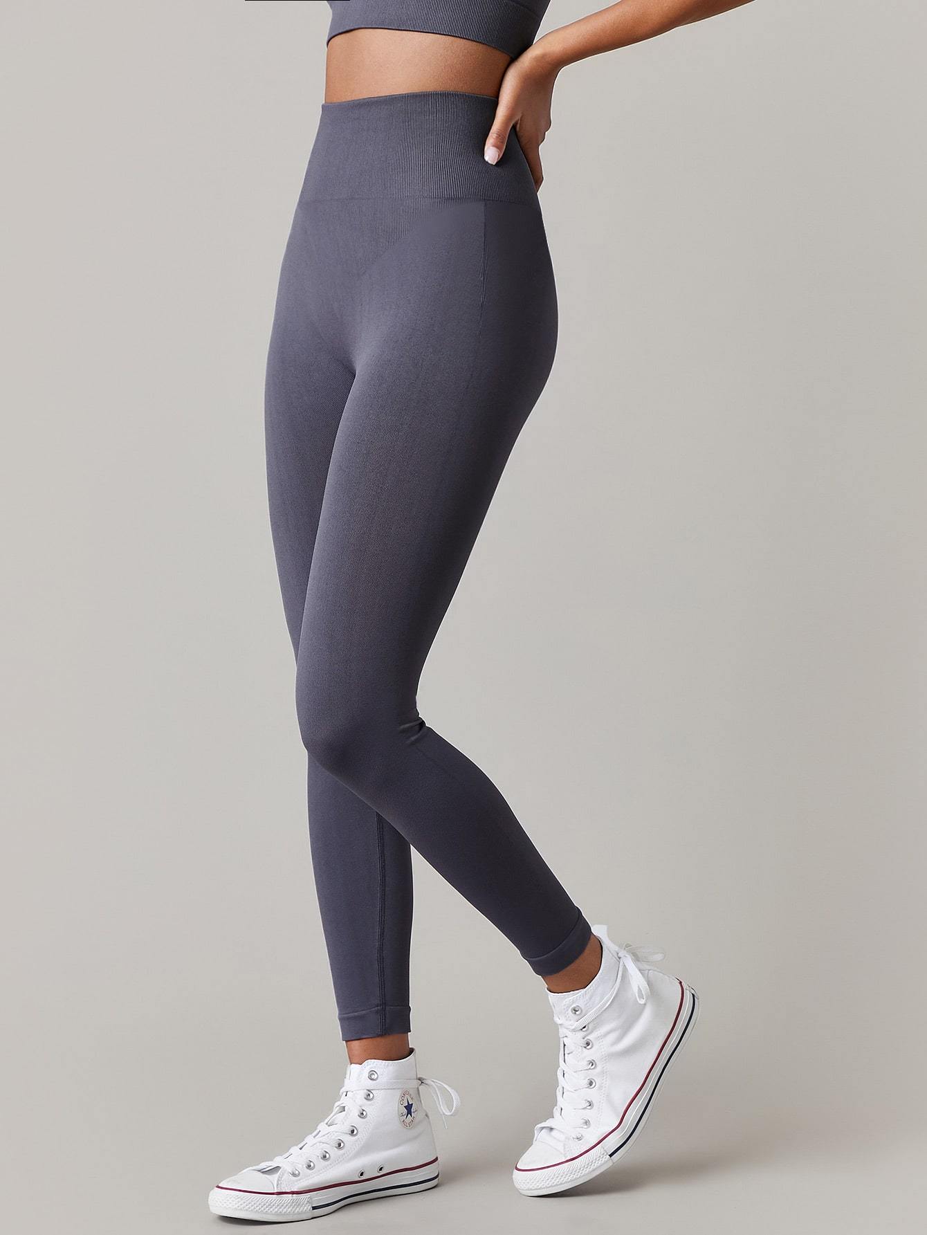 Wideband Waist Crop Sports Leggings - INS | Online Fashion Free Shipping Clothing, Dresses, Tops, Shoes