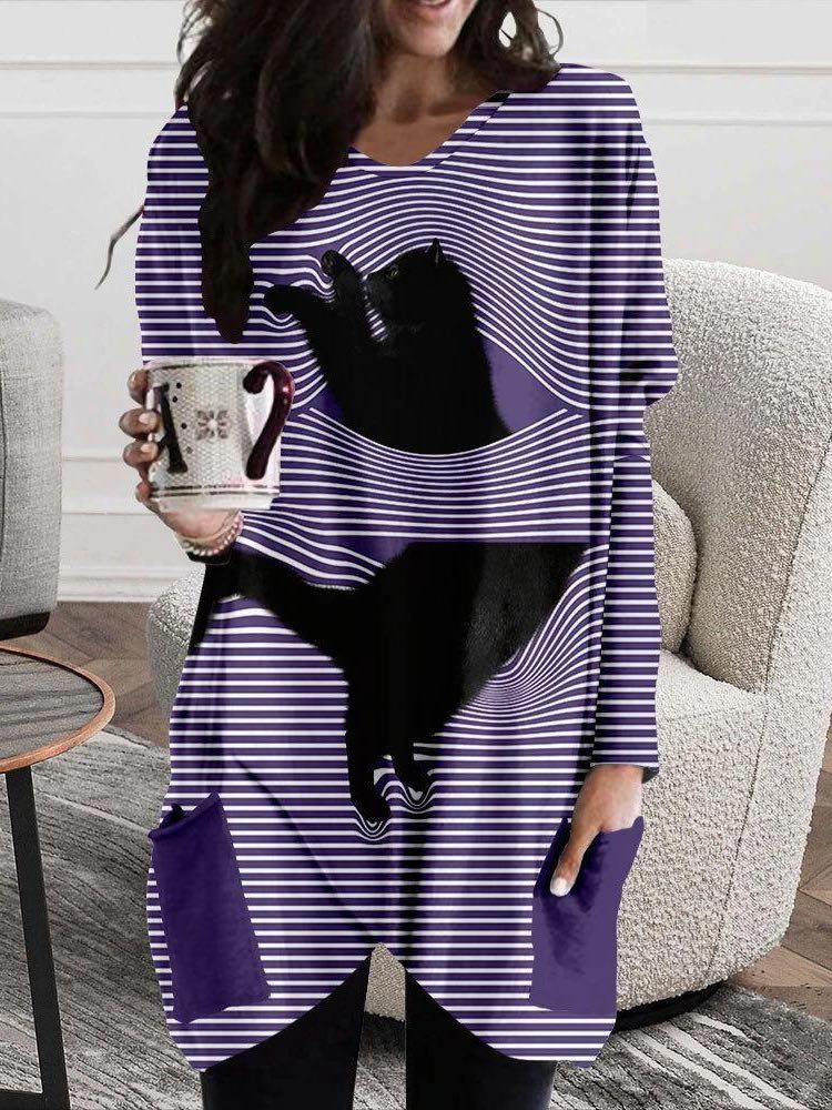 Winter striped 3D cat warm pack hip skirt - INS | Online Fashion Free Shipping Clothing, Dresses, Tops, Shoes
