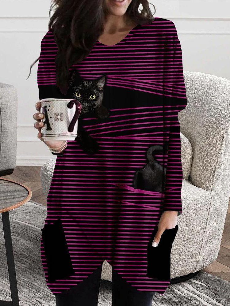 Winter striped 3D cat warm pack hip skirt - INS | Online Fashion Free Shipping Clothing, Dresses, Tops, Shoes