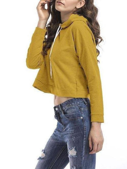 Women Casual Irregular Short Hoodie - Sweatshirts - INS | Online Fashion Free Shipping Clothing, Dresses, Tops, Shoes - Casual - Hoodies - L