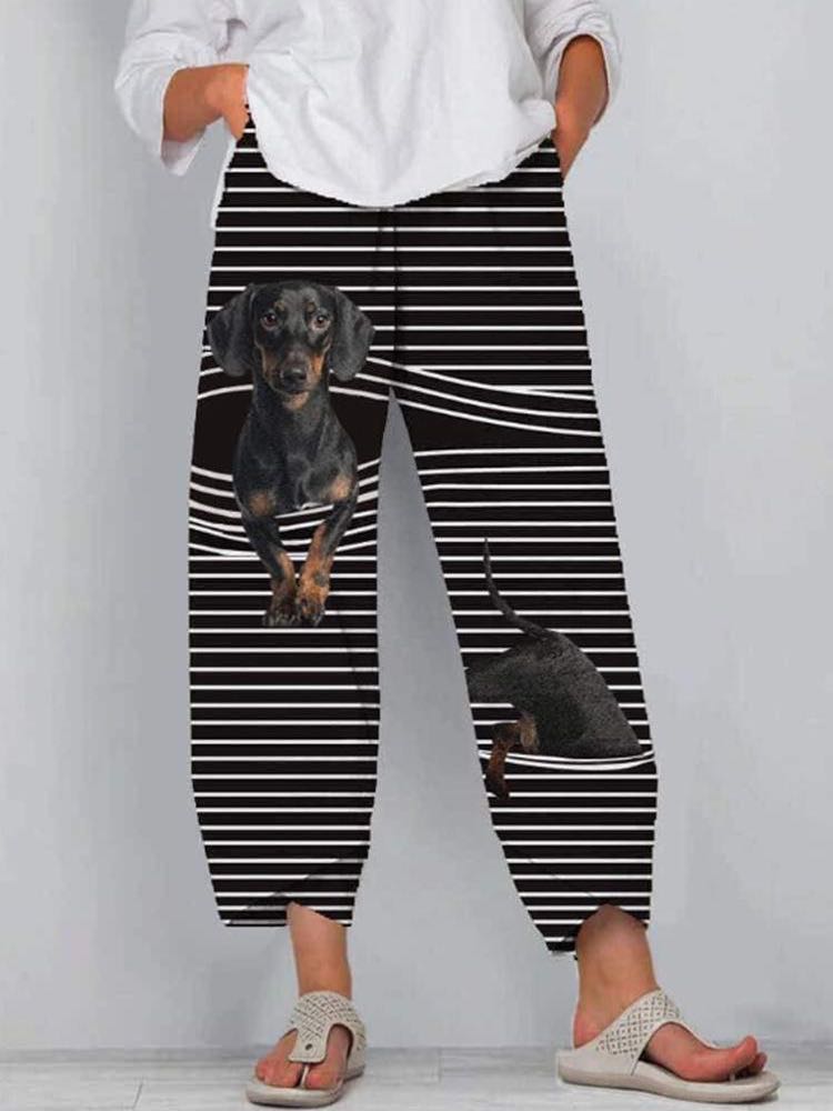 Women Casual Pants 3D Cartoon Animal Pattern Pants - INS | Online Fashion Free Shipping Clothing, Dresses, Tops, Shoes