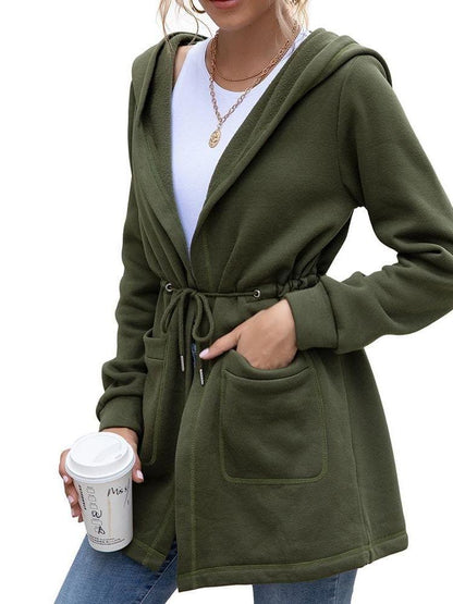 Women Casual Solid Hooded Coat - INS | Online Fashion Free Shipping Clothing, Dresses, Tops, Shoes