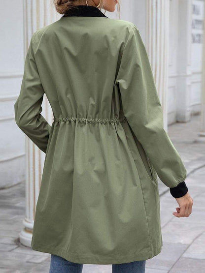 Women Casual Waisted Windbreaker - INS | Online Fashion Free Shipping Clothing, Dresses, Tops, Shoes