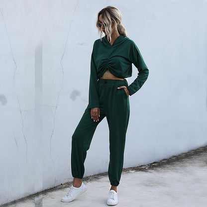 Women Crop Sportswear Suit - INS | Online Fashion Free Shipping Clothing, Dresses, Tops, Shoes