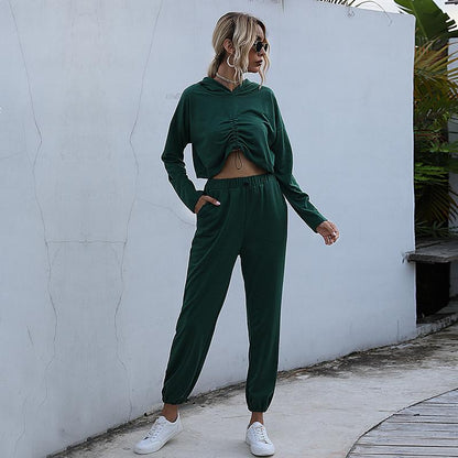 Women Crop Sportswear Suit - INS | Online Fashion Free Shipping Clothing, Dresses, Tops, Shoes