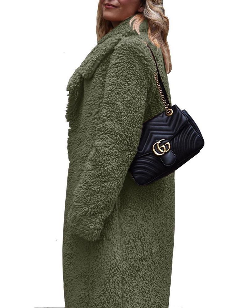Women Fleece Lambswool Long Coat - INS | Online Fashion Free Shipping Clothing, Dresses, Tops, Shoes