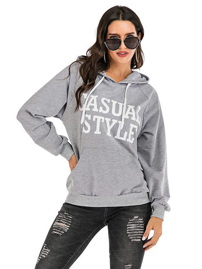 Women Printed Hooded Sweatshirt