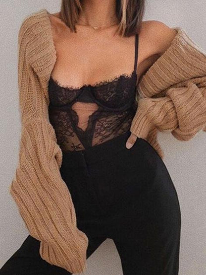 Women Top Sexy Slim Short Long Sleeve Sweater Cardigan - Cardigan - INS | Online Fashion Free Shipping Clothing, Dresses, Tops, Shoes - 20-30 - 24/06/2021 - CAR2106241111