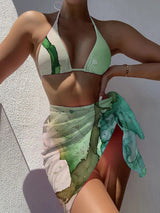 Women's Bikinis Tie-Dye Mesh Swimsuit Three-Piece Bikini - Bikinis - Instastyled | Online Fashion Free Shipping Clothing, Dresses, Tops, Shoes - 28/02/2022 - 30-40 - BIK2202281127