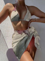 Women's Bikinis Tie-Dye Mesh Swimsuit Three-Piece Bikini - Bikinis - Instastyled | Online Fashion Free Shipping Clothing, Dresses, Tops, Shoes - 28/02/2022 - 30-40 - BIK2202281127
