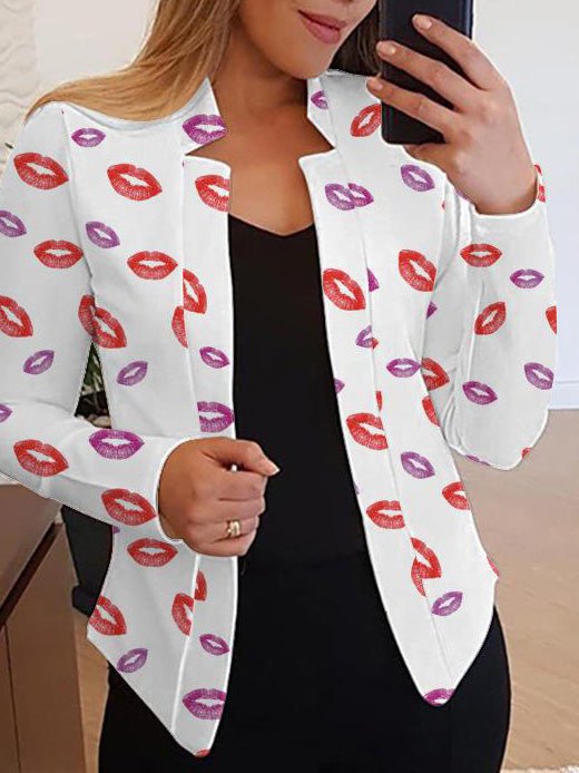 Women's Blazers Casual Printed Long Sleeve Small Blazers - Blazers - Instastyled | Online Fashion Free Shipping Clothing, Dresses, Tops, Shoes - 15/08/2022 - 30-40 - BLA2208151210