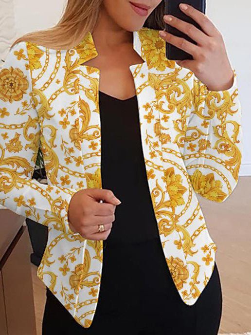 Women's Blazers Casual Printed Long Sleeve Small Blazers - Blazers - Instastyled | Online Fashion Free Shipping Clothing, Dresses, Tops, Shoes - 15/08/2022 - 30-40 - BLA2208151210